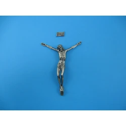 Korpus Pana Jezusa na krzyż metalowy + napis 11,5 cm